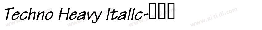 Techno Heavy Italic字体转换